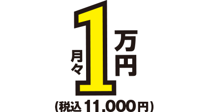 月額1万円～税込11,000円